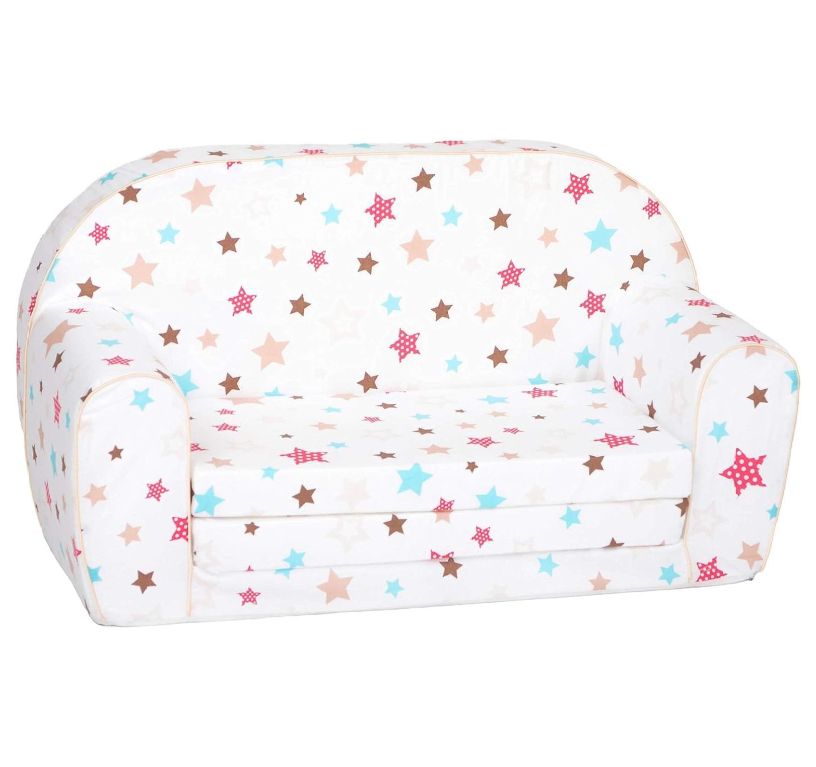 WANCQ Kids Couch for Toddlers 2 in 1 Convertible Foam Sofa to Lounger