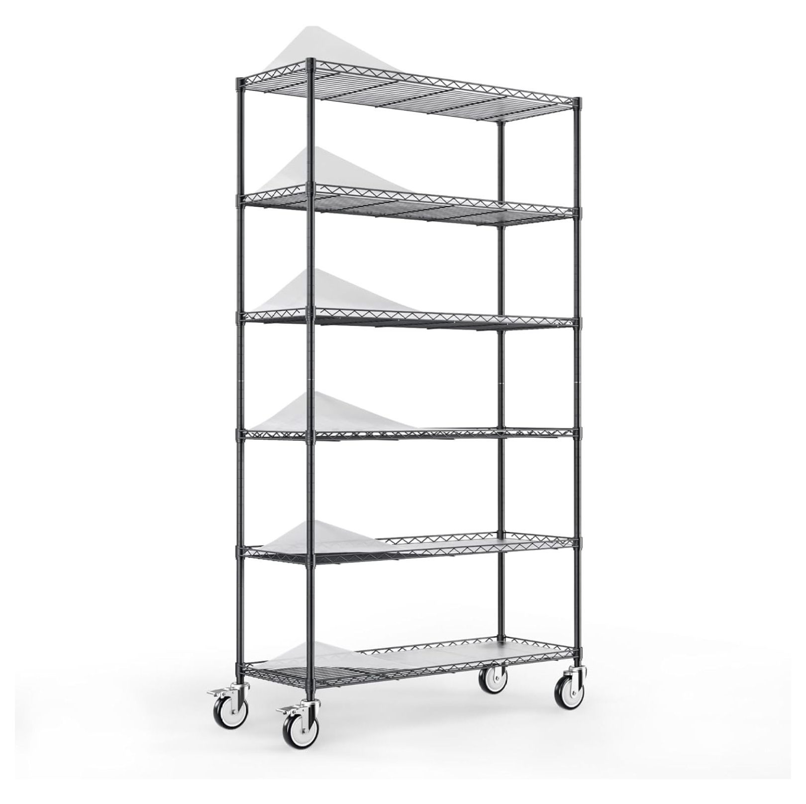 WANCQ Kitchen Shelves Organizer, 6 Tier 2100LBS Metal Wire Shelving