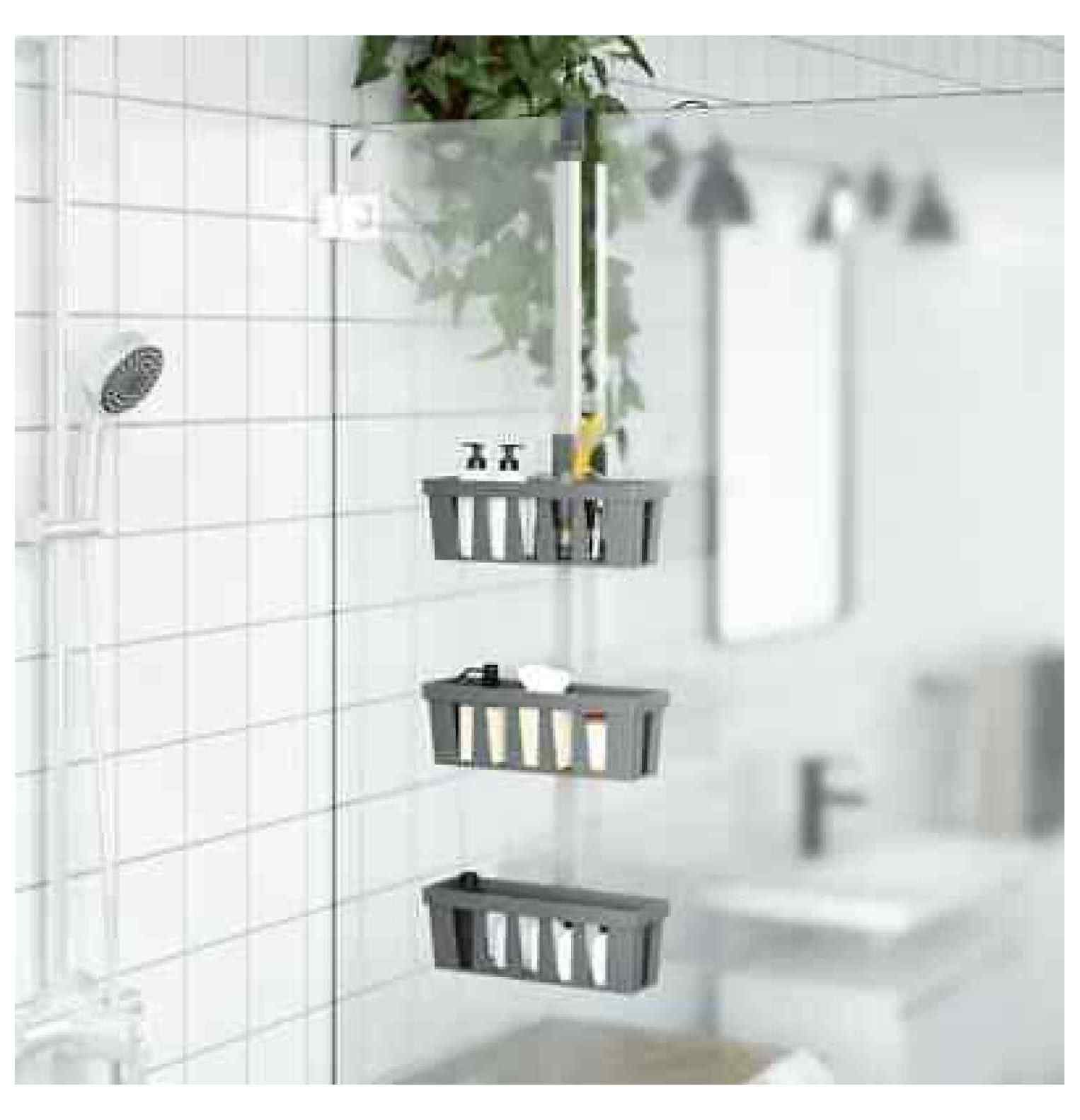 WANCQ No Drilling 3Tier Shower Bath Shelf Organizer Aluminum