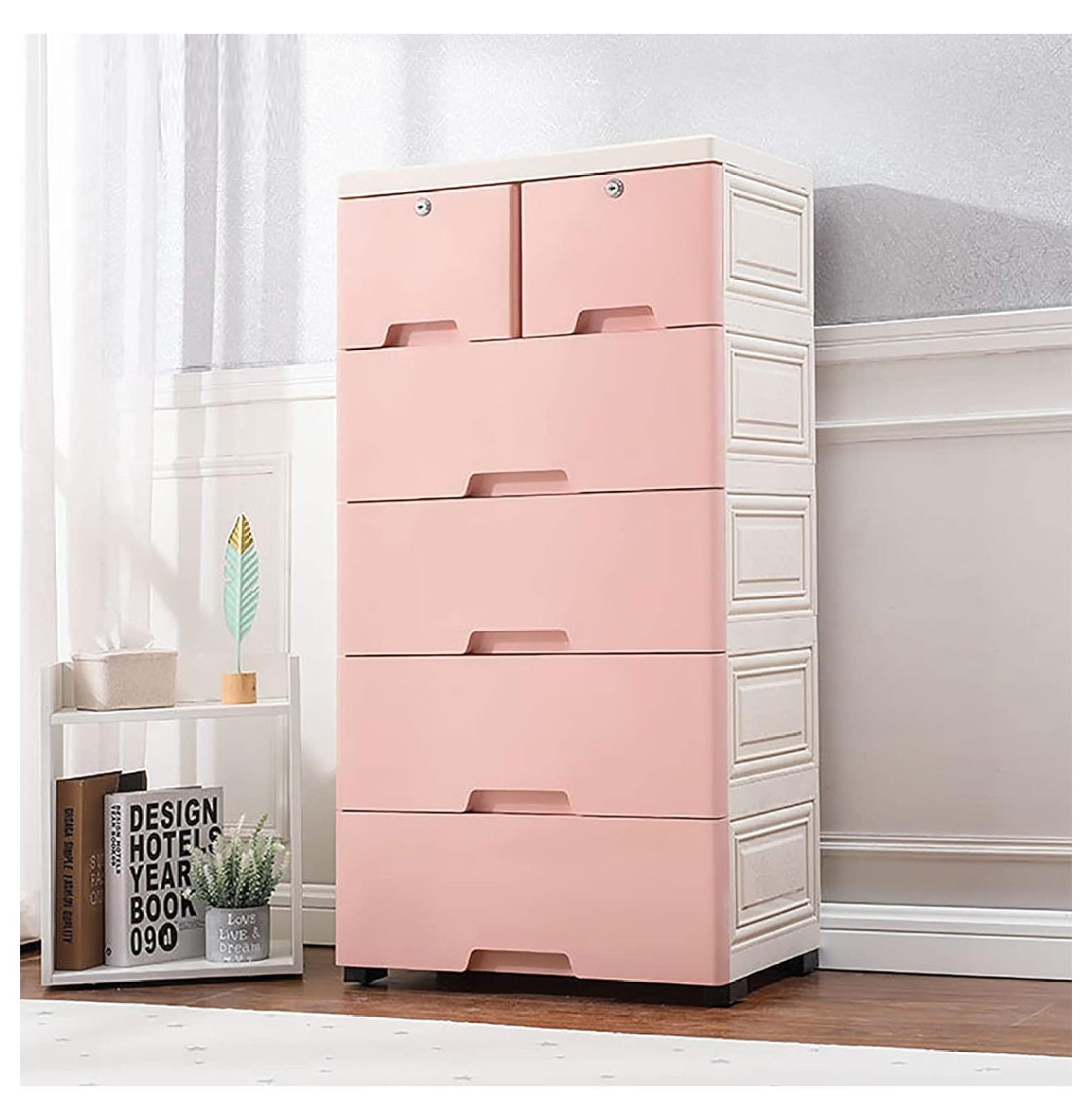 WANCQ Plastic Dresser with 6 Drawers for Clothes Large,Plastic Chest of