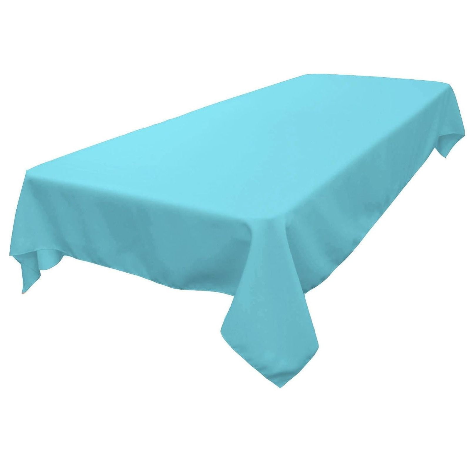 WANCQ Polyester Poplin Washable Rectangular Tablecloth, Stain and Wrinkle Resistant Table Cover ...