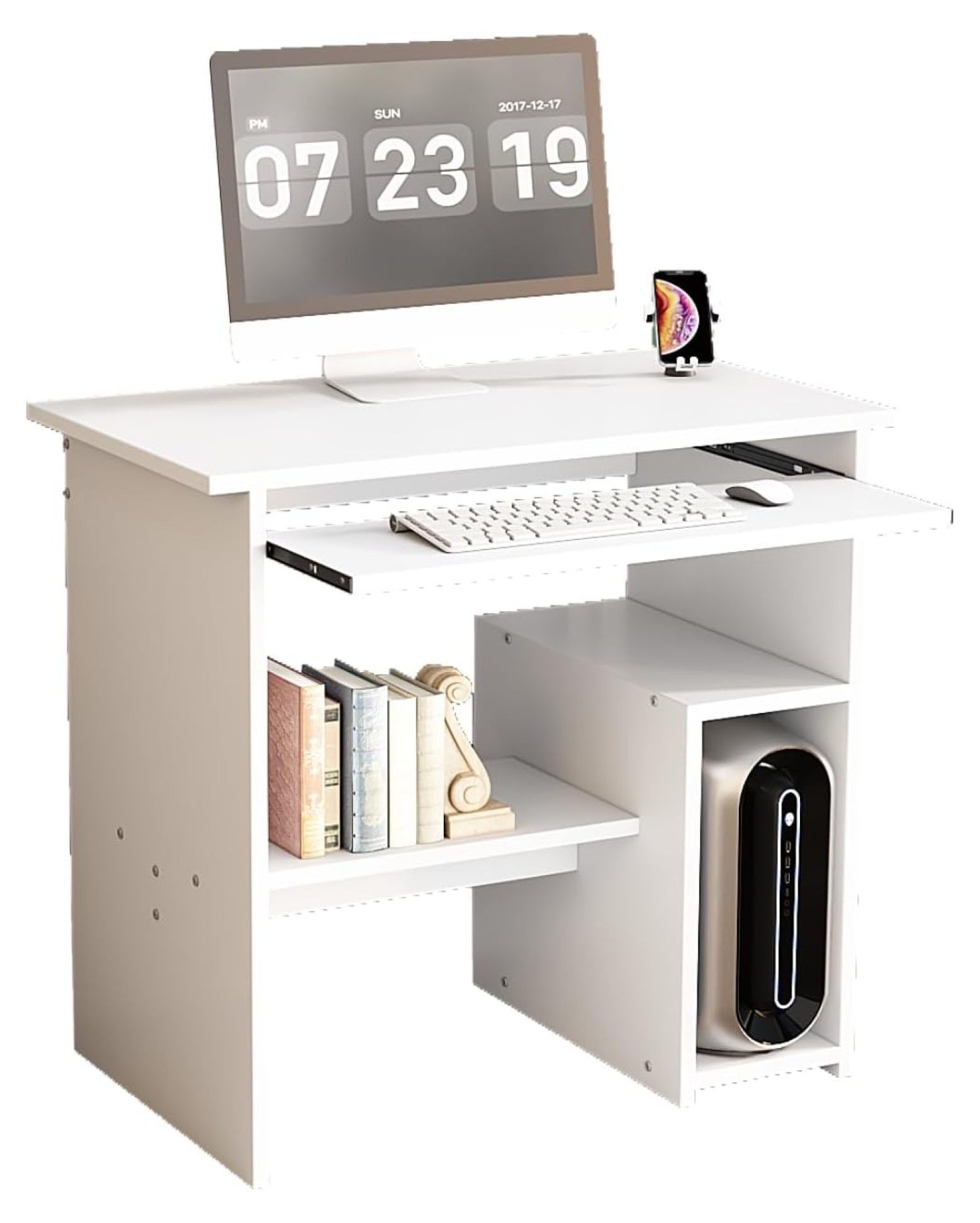 WANCQ Small Computer Desk for Home Office Compact Desktop PC and