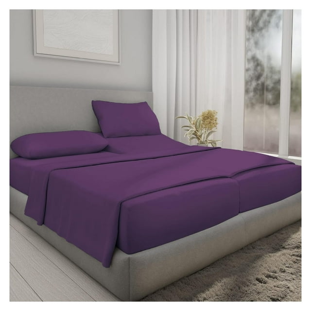 WANCQ Split King Sheets Sets for Adjustable Beds, 5Pcs Split Sheet Set