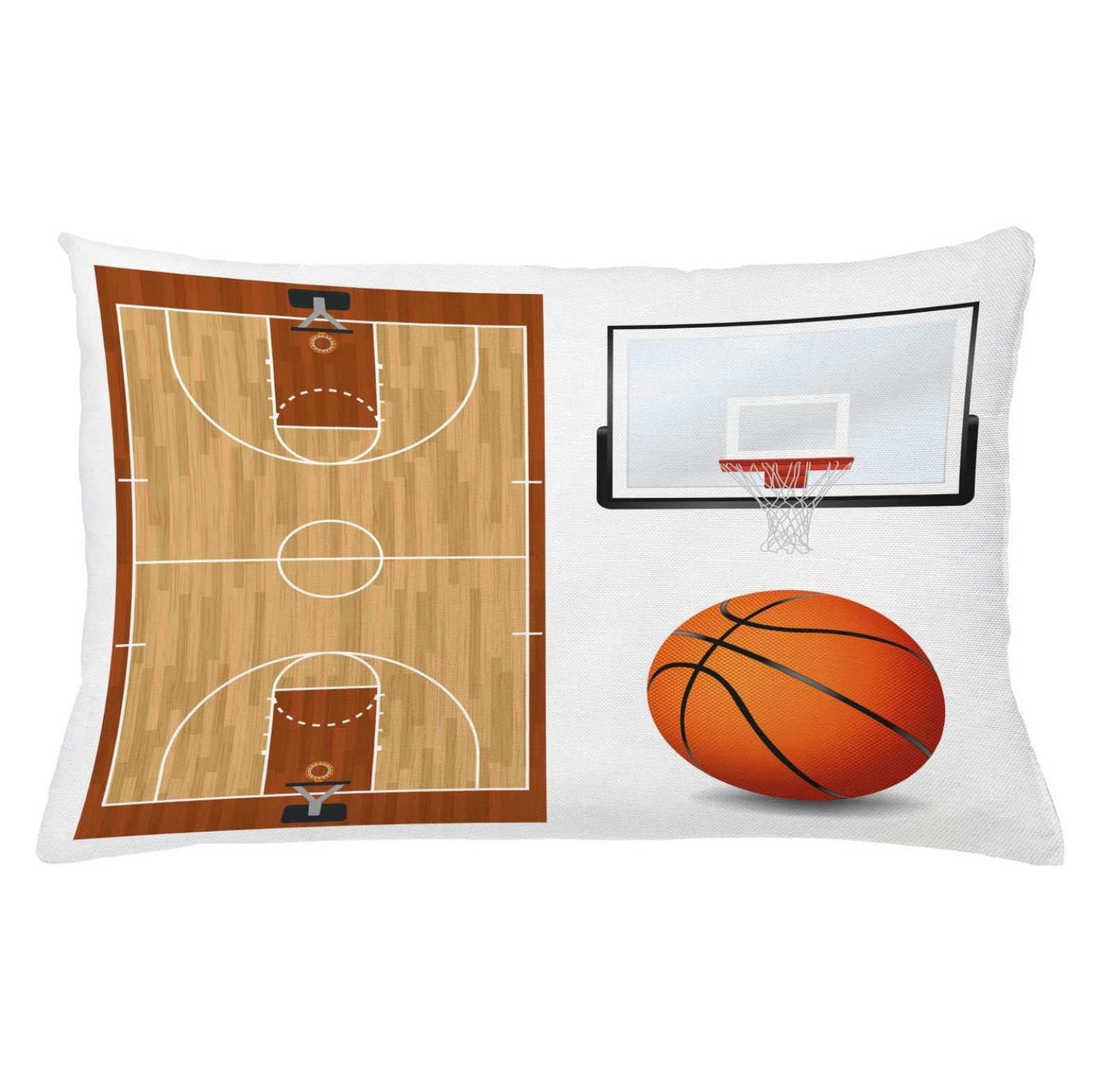 WANCQ Sports Throw Pillow Cushion Cover, Basketball Court Backboard