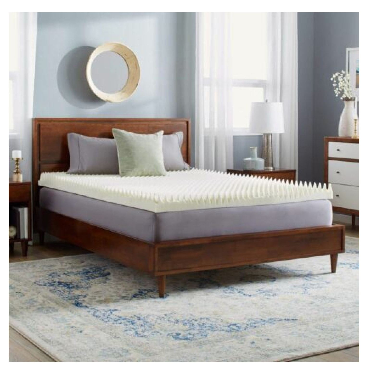 WANCQ XL Full Queen Cal King 4 Inch Memory Foam Mattress Topper Pad 4