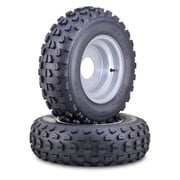 WANDA ATV Tire & Wheel 21X7-10 with 4/110mm PCD 2+3 offset Silver Wheel 10295,PK 2