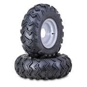 WANDA ATV Tire & Wheel 22X8-10 6 ply with 4x110mm PCD 2+3 offset Silver Wheel 10264,PK 2