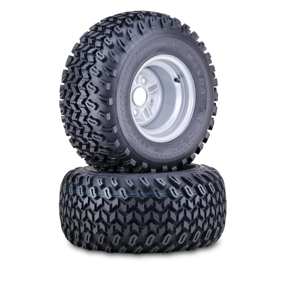 WANDA ATV Tire Wheel Assembly 22X11X10 w/4X110mm PCD Silver Wheels 10142, SET 2