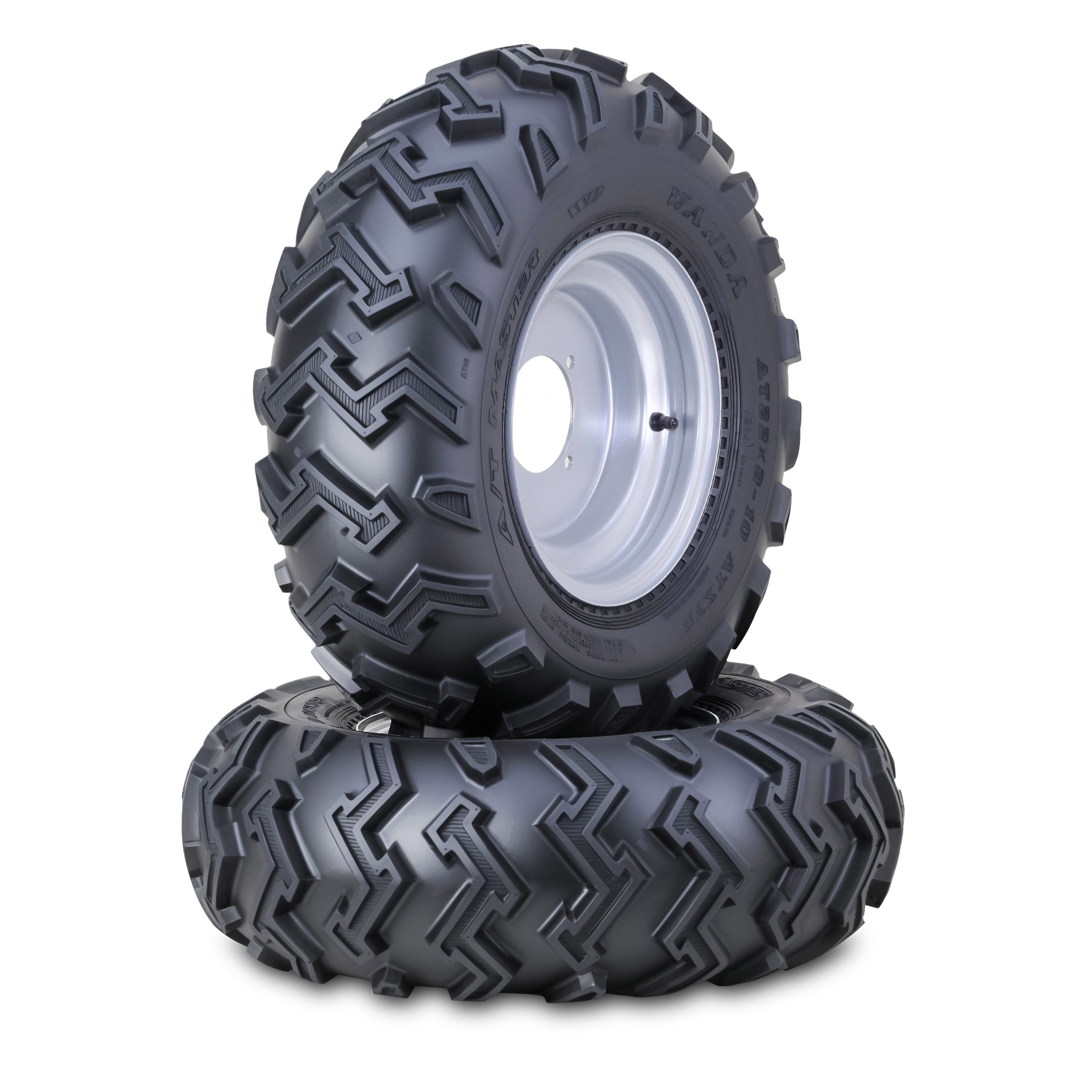 WANDA ATV Tire Wheel Assembly 22X8-10 with 4 Lugs on 110mm PCD 2+3 ...