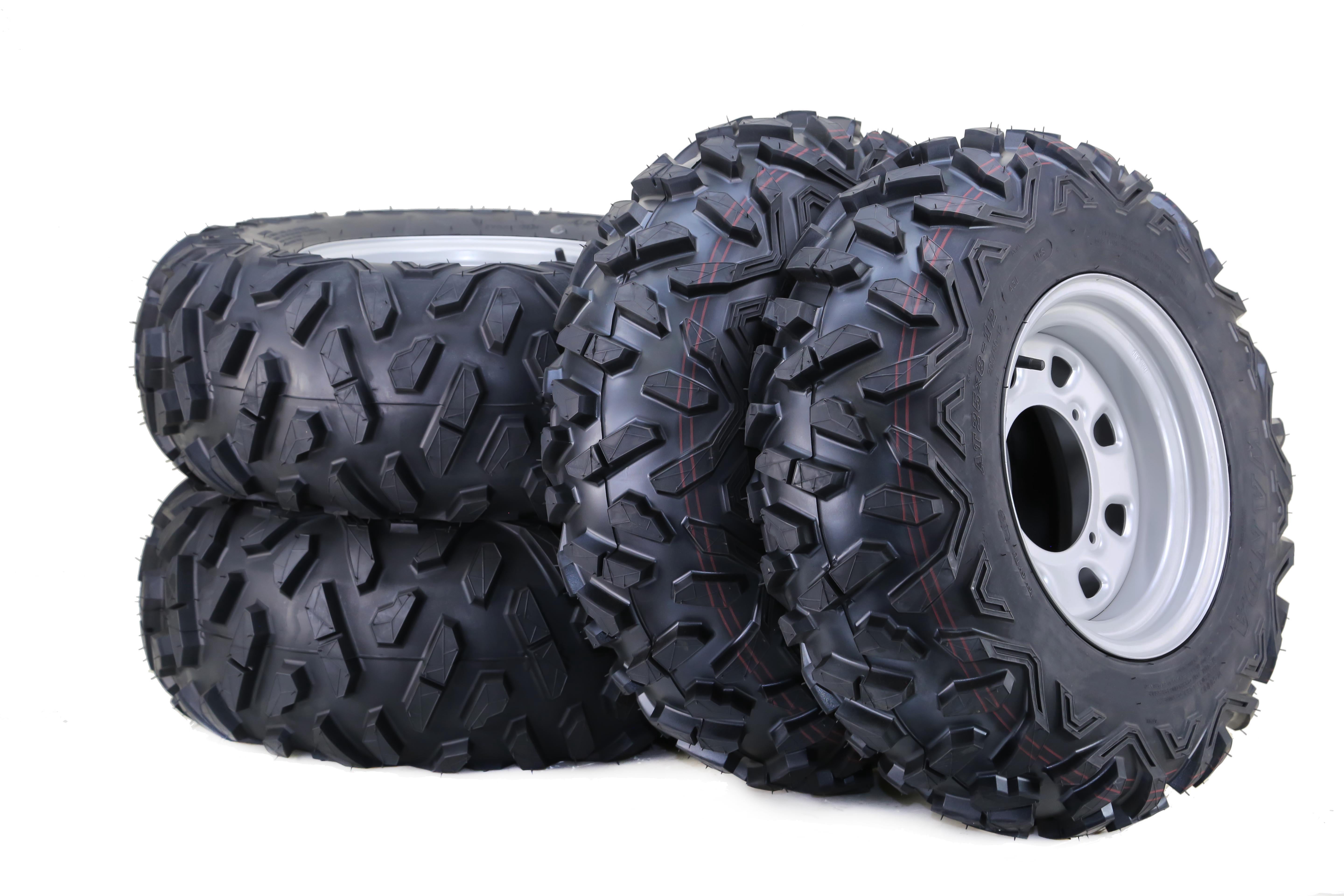 WANDA ATV Tire Wheel Assembly 26X9-12 26X11-12 6-Ply P3501 with 4 Lugs ...