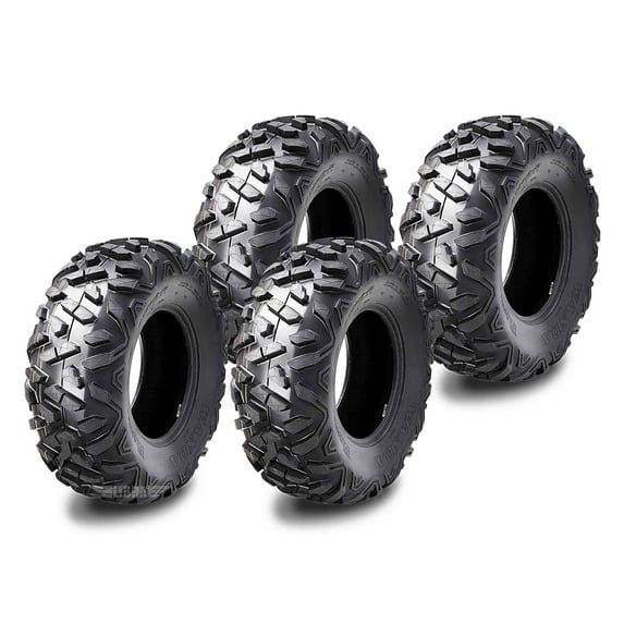 WANDA ATV UTV Tires 27x9-12 27x9x12 6PR Deep Tread Big Horn Style, Set 4