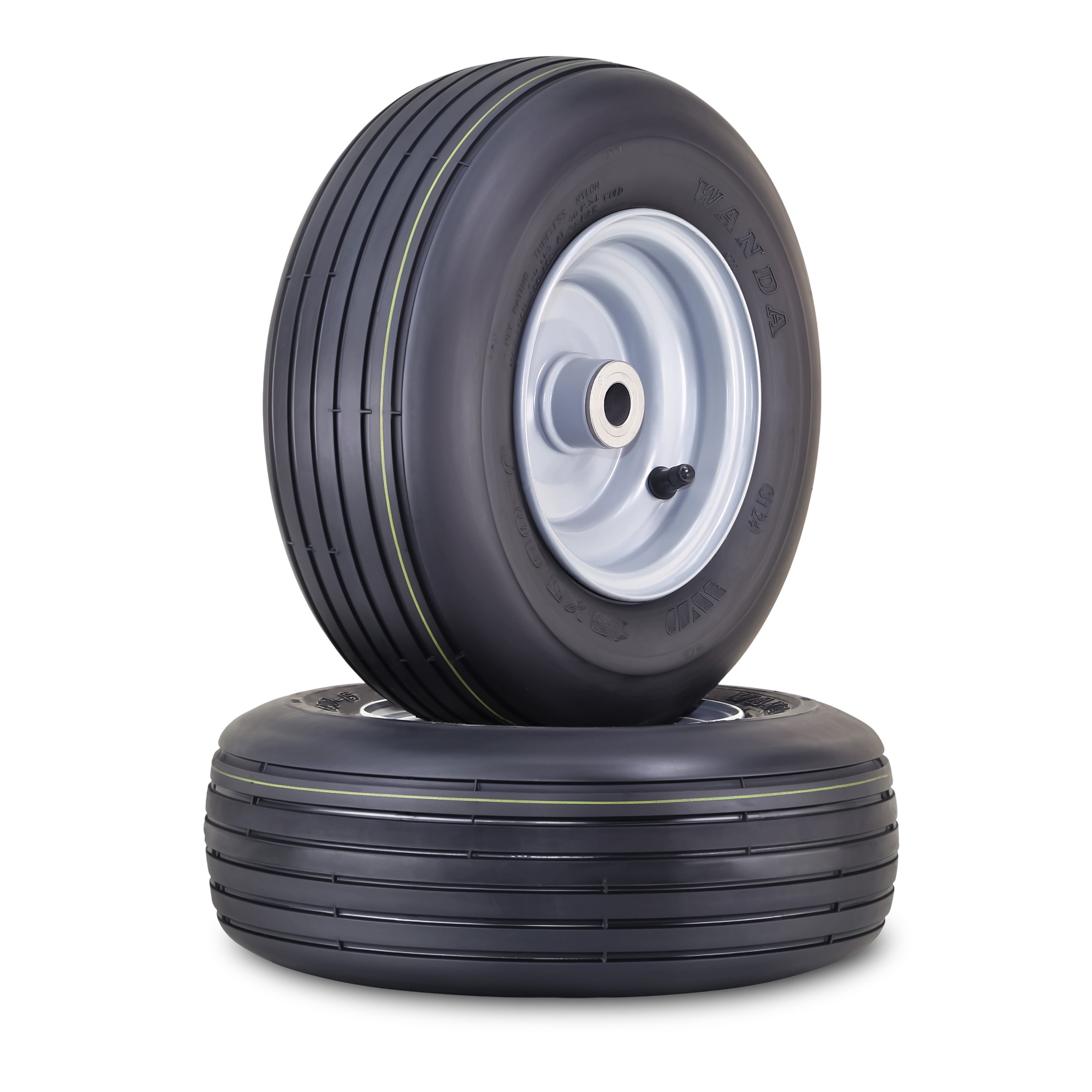 WANDA Lawn Mower Tractor Tire Wheel Assembly 13X5.00-6 4-Ply P508 with ...