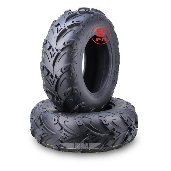 WANDA Performance 8 Ply ATV Tires 22x7-11 Mud Sling fit Honda Recon Suzuki Ozark 250, Set 2