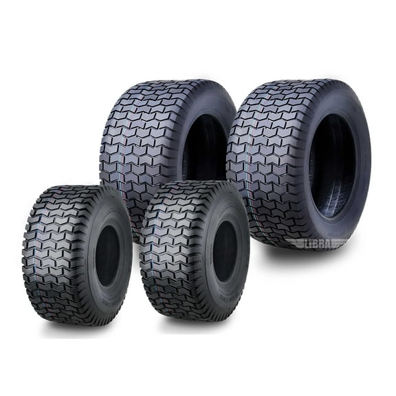 Wanda 15X6-6 & 20X8-8 Lawn Mower Tractor Cart Turf Tires 4 Ply-13114/13131, Set of 4