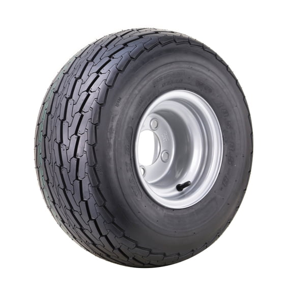 WANDA Trailer Tire Wheel Assembly 18.5x8.5-8 8-Ply D 83L with 4 Lugs on 4" PCD Silver Rim
