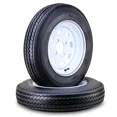 thumbnail image 1 of WANDA Wheel Assembly 4.80-12 6-Ply C 79M 4 Lug on 4" PCD White Spoke Rim Trailer Tire, Set of 2, 1 of 4