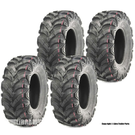 WANDA UTV ATV Tires 24x11-10 24x11x10 6PR Solid Mud, Set 4