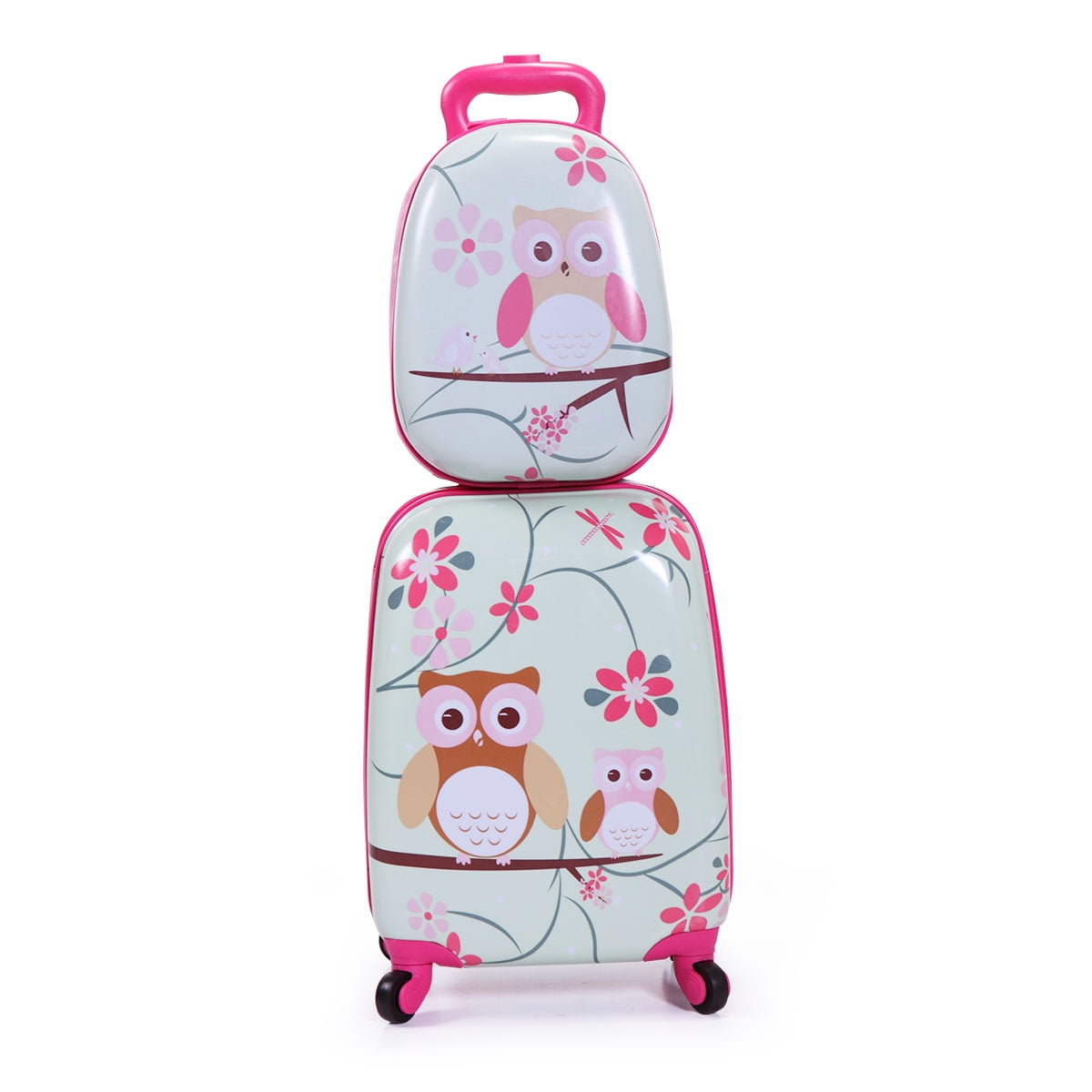 WANDCO PCS Kids Owl Pattern Luggage Set, 12