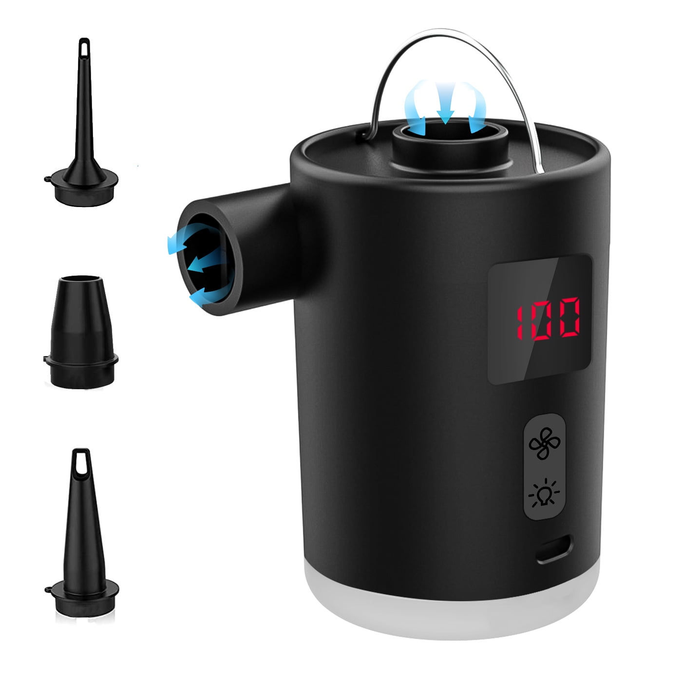 WANDCO 2024 Portable Air Pump with Camping Lantern,Small Rechargeable