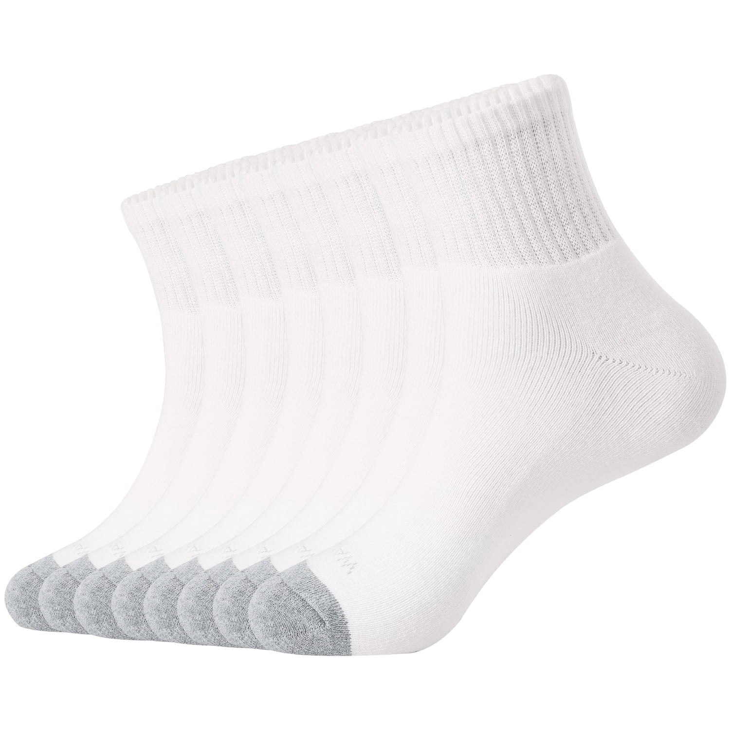 WANDER Men's Athletic Ankle Socks 8 Pairs Thick Cushion Running Socks for Men & Women 12-15