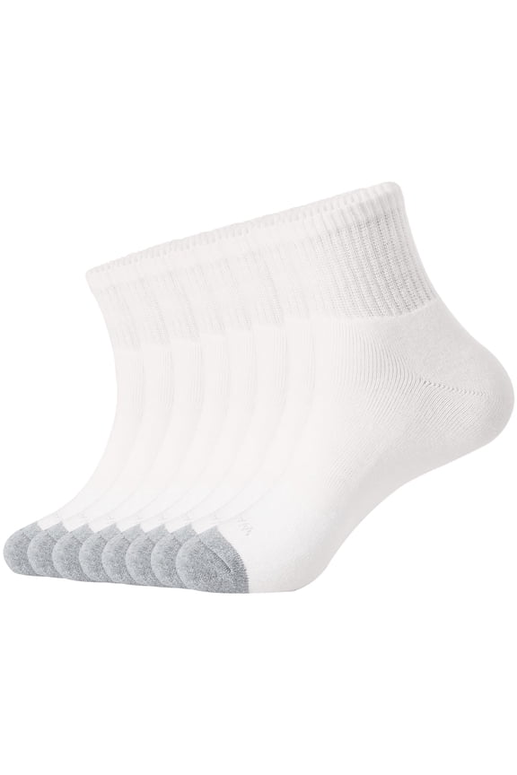 Men's Athletic Ankle Socks 8 Pairs Thick Cushion Running Socks for Men & Women 12-15