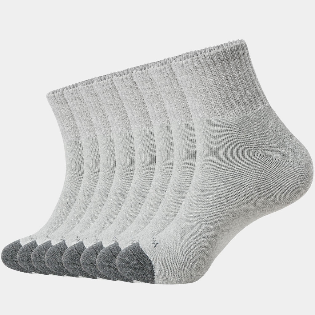 WANDER Men's Athletic Ankle Socks 8 Pairs Thick Cushion Running Socks for Men&Women Cotton Socks 9-12
