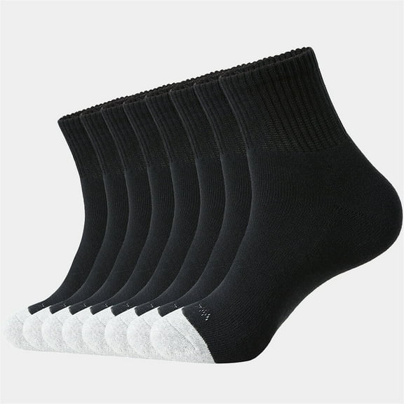 WANDER Men's Athletic Ankle Socks 8 Pairs Thick Cushion Running Socks for Men&Women Cotton Socks 9-12