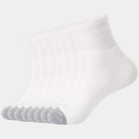 WANDER Men's Athletic Ankle Socks 8 Pairs Thick Cushion Running Socks for Men&Women Cotton Socks 9-12