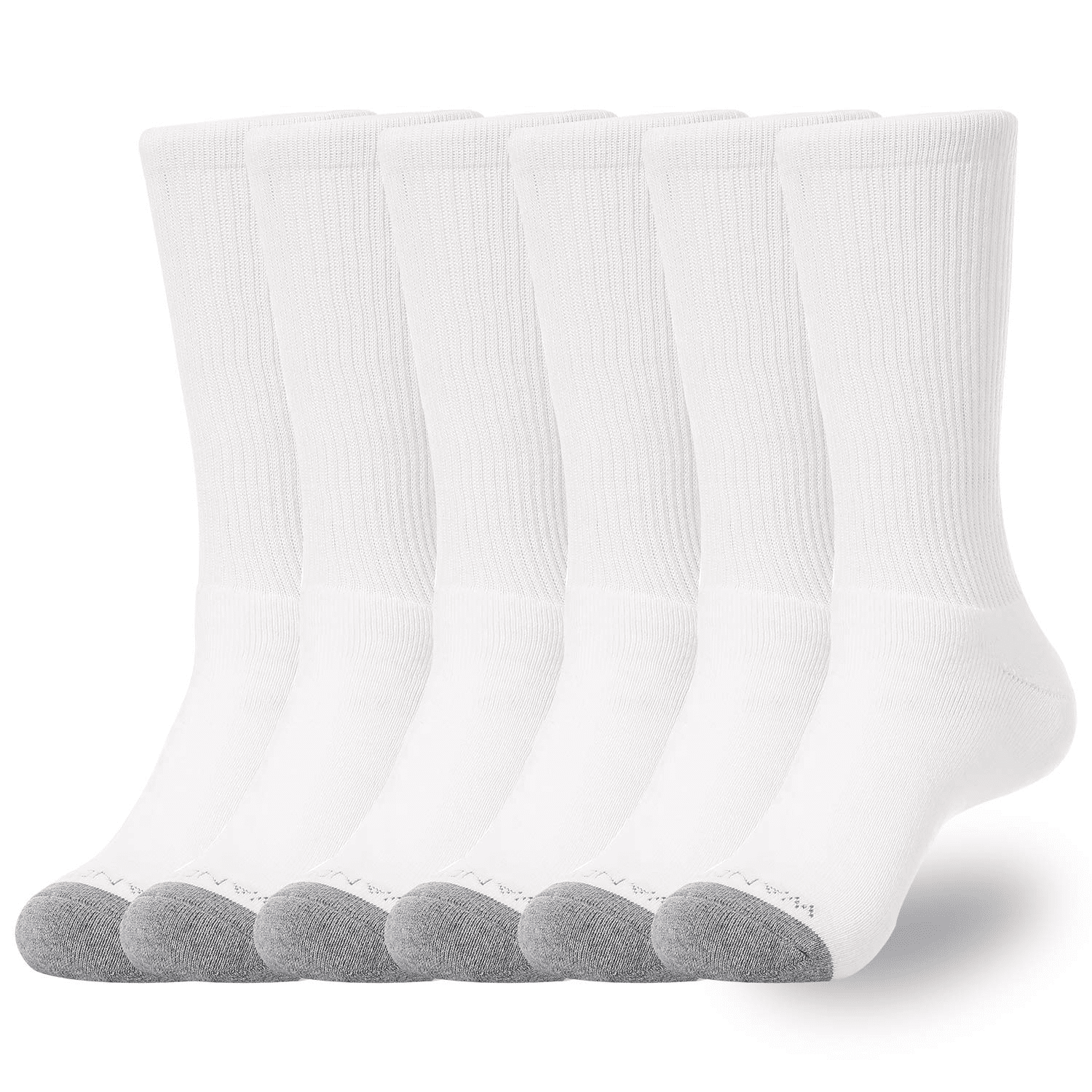 WANDER Men's Cushion Crew Socks 6Pack Running Socks Men Cotton