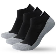 WANDER Merino Wool Ankle Socks 3 Pairs Cushioned Sweat-Wicking No Show Socks For Running & Hiking