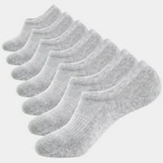 WANDER No Show Socks Mens 7 Pairs Cotton Thin Non Slip Low Cut Mens Invisible Casual Socks (7grey, Size 9-12)