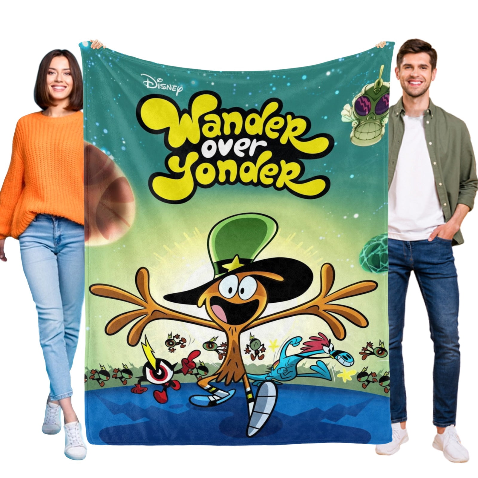 WANDER OVER YONDER Throw Blanket Gifts for Fans Lover Girls Boys Women Present Hoodie Him Bed 50"x60"
