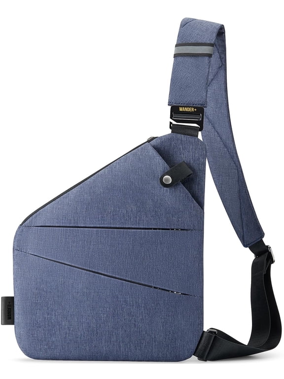 Anti Theft Crossbody Bag, Shoulder Bag Anti-theft Design for Travel, Sport, Work, Deep Blue