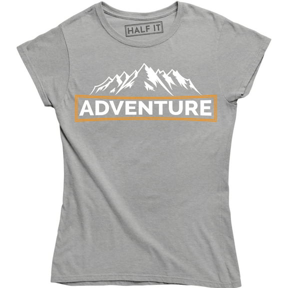 WANDERLUST MOUNTAIN ADVENTURE TRAVELING Womens Black Hiking Trailing T-Shirt