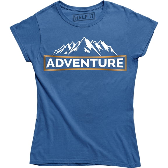 WANDERLUST MOUNTAIN ADVENTURE TRAVELING Womens Black Hiking Trailing T-Shirt