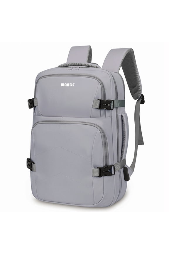 16" Laptop Backpack for Men Women with 3D Cushion Back,4 Compartment Water-Resistant College Backpacks with USB Charging Port,Large Capacity Carry On Bag for Travel,Work,Hiking(Grey)