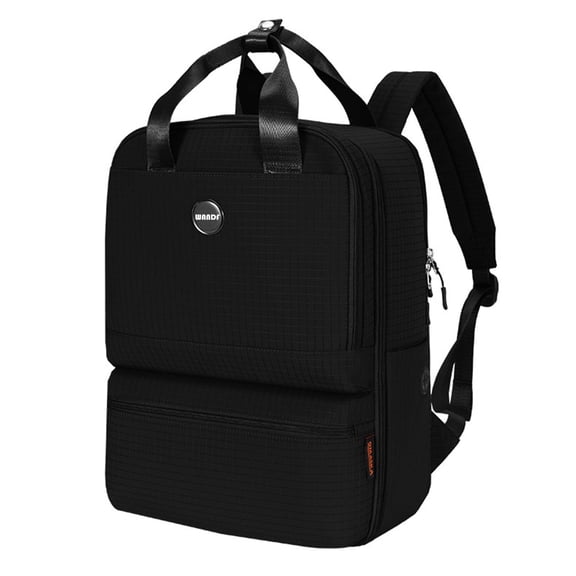 WANDF 17inch Laptop Backpack with USB Charging Port, Water-Resistant Travel Carry-On Approved Computer Bag for Men Women College, TSA-Friendly Business Rucksack with Anti-Theft Back Pocket(Black)