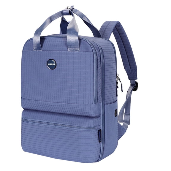 WANDF 17" Travel Backpack for Men Women,15.6" Laptop Backpack for College,Work,Personal item Backpack 18x14x8 Carry On Airlines Approved,Waterproof Casual Backpack with Anti-Theft Pocket(Blue)
