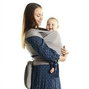 WANDF Baby Wrap Carrier - All in 1 Original Breathable Baby Sling, Lightweight,Hands Free Baby Carrier Sling, Baby Carrier Wrap, Baby Carriers for Newborn,Infant, Baby Wraps Carrier (LightGray)