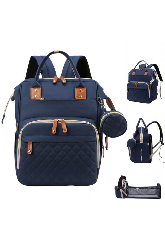 Diaper Bag Backpack with Changing Station, Large Travel Mommy Bag, Waterproof Diaper Backpack for Moms Dads with USB Charging Port,Mommy Essentials Shower Gifts Gifts(Blue Bag)