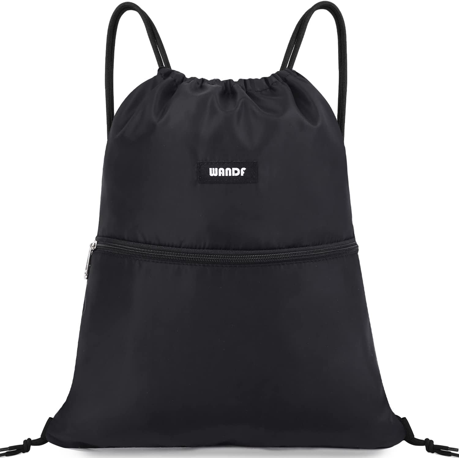 2PCS Drawstring Backpack Bags Black Gym Bulk Cinch Tote Sackpack Sack Bulk  String Bag Backpack Storage Bag for Party Gym Sports Shopping(Black+Blue)