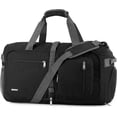 thumbnail image 1 of WANDF Foldable Duffel Bag 40L with Wet Pocket & Shoes Compartment, Overnight Weekender Travel Duffle for Men Women Water-proof & Tear Resistant(Black), 1 of 7