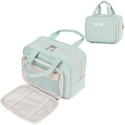 WANDF Full Size Toiletry Bag Women Large Makeup Bag Organizer Travel Cosmetic Bag for Essentials Accessories (Mint Green)