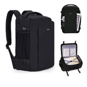 WANDF ECOHUB  Large Travel Backpack for Men Women,30L Carry On Personal Item Backpack 18x14x8 | 17.3  Laptop Backpack with USB Charging Port, Water Resistant Business BackpackBlack