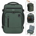thumbnail image 1 of WANDF Travel Backpack With 16 Pockets,Airline Approved Carry on Luggage,Waterproof Personal Item Bag Fit 15.6" Laptop, Lightweight Casual Daypack for Weekender Business Hiking(Green Bag), 1 of 10