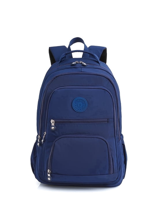 Laptop Backpack with 3 Zipper Main Bags, Lifestyle Dome Backpack Daypack with 2 Side Pockets,1 Front 1 Back Zipper Pocket, Weekend Bag for Travel,Camping and Hiking(Blue Bag)