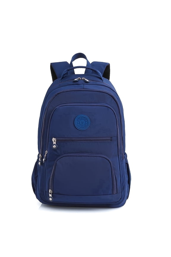Laptop Backpack with 3 Zipper Main Bags, Lifestyle Dome Backpack Daypack with 2 Side Pockets,1 Front 1 Back Zipper Pocket, Weekend Bag for Travel,Camping and Hiking(Blue Bag)