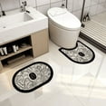 thumbnail image 1 of WANDF Set of 2 Bath Mat Bathroom Rug Non-Slip Machine Washable Soft, Shower Bathroom Rug and Bath Tub Shower Mat Set,Black, 1 of 6