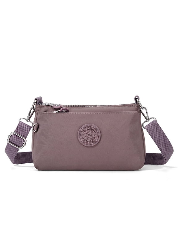 Small Crossbody Bag for Women,3 Compartments Lightweight Shoulder Purse with Adjustable Strap,Mini Messenger Bag for Phone Wallet Keys,Smart Sling Bag for Shopping,Leisure,Travel(Purple)