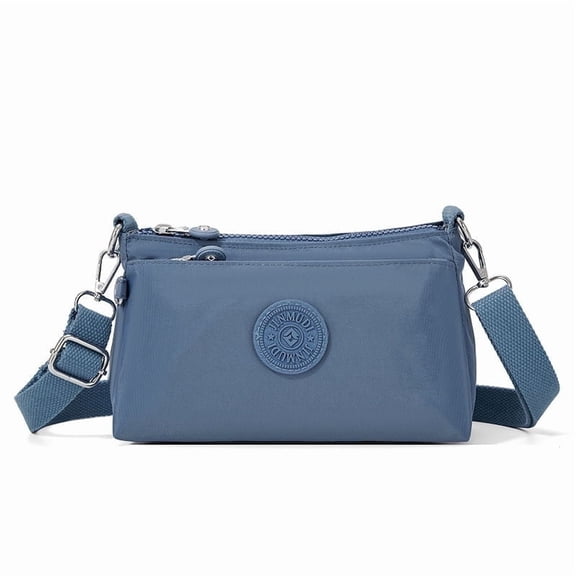 WANDF Small Crossbody Bag for Women,Ladies 3 Compartments Lightweight Shoulder Purse with Adjustable Strap, Mini Messenger Bag for Phone Wallet Keys,Smart Sling Bag for Shopping,Leisure,Travel(Blue)